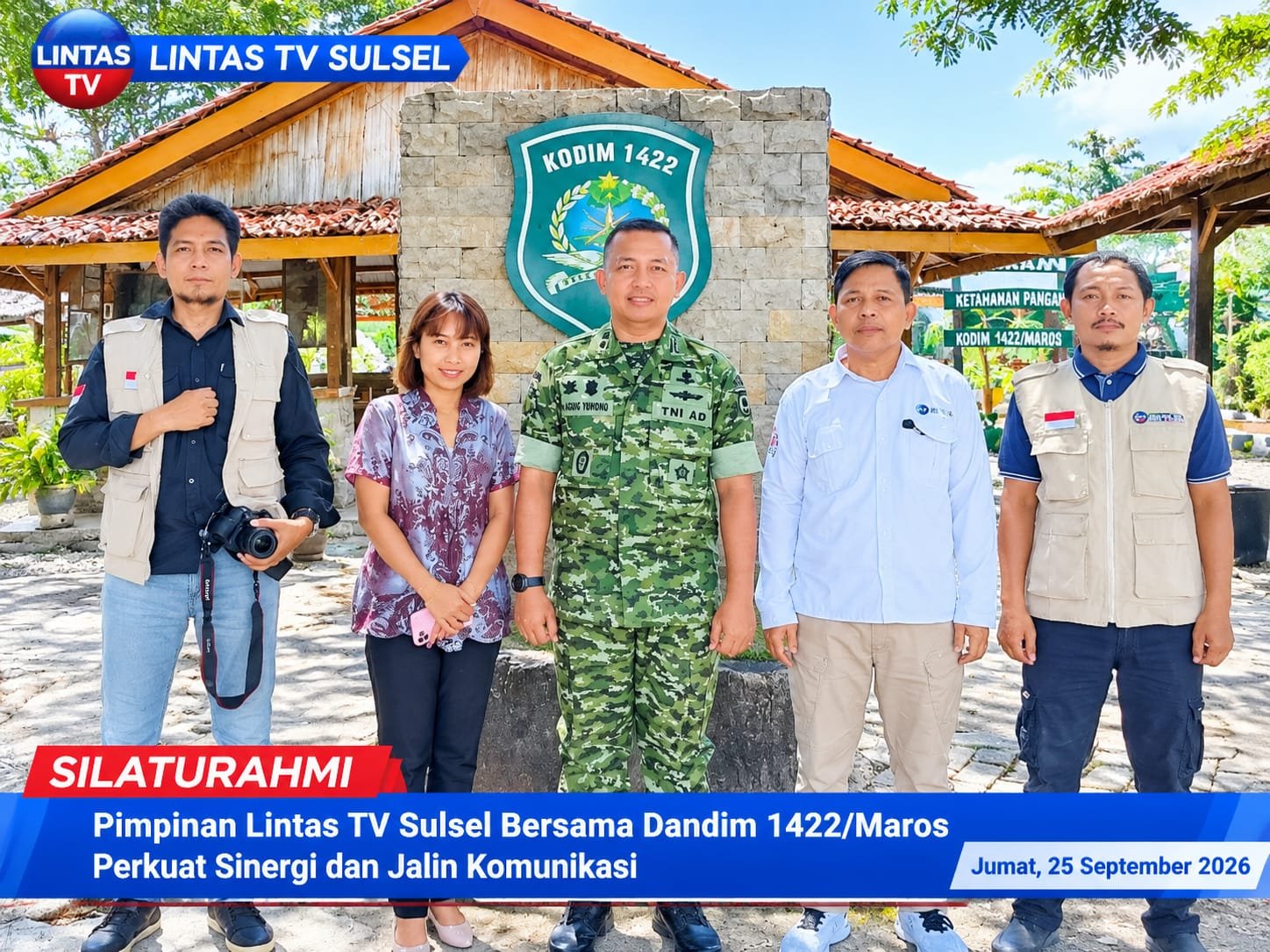 Pimpinan Lintas TV Sulsel Silaturahmi dengan Dandim 1422/Maros