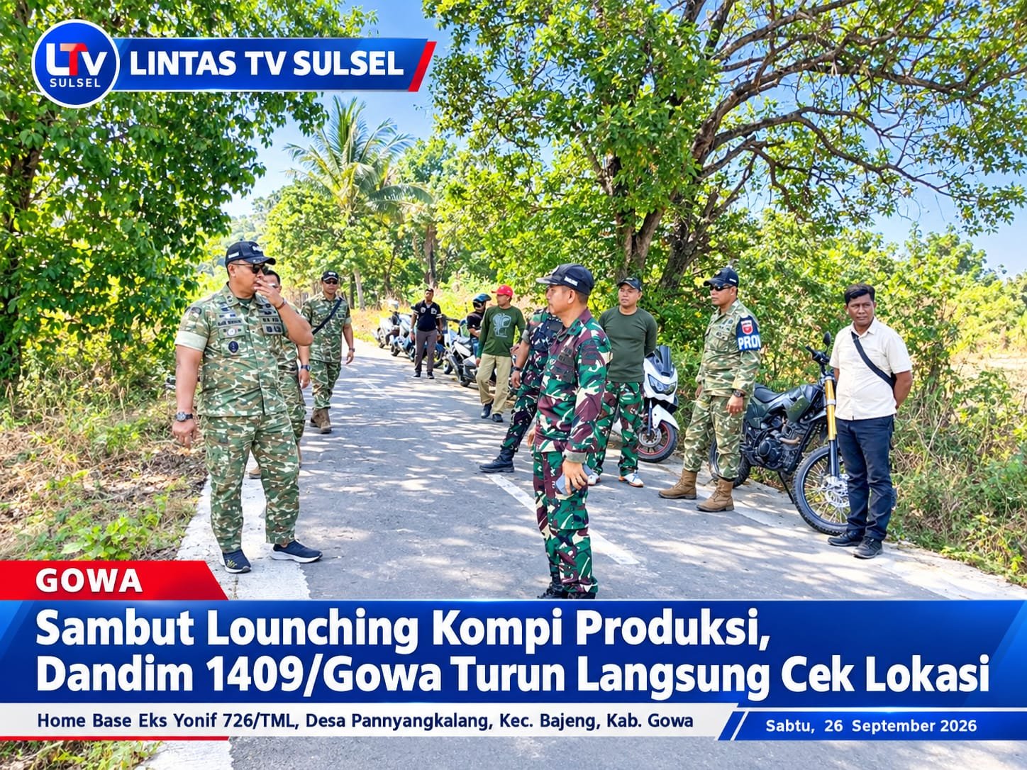 Dandim 1409/Gowa Pastikan Kesiapan Kompi Produksi Jelang Peresmian