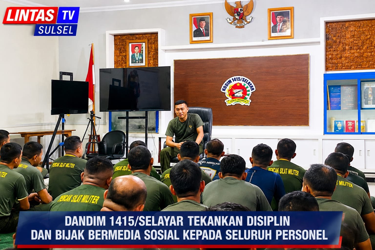 DANDIM 1415/SELAYAR TEKANKAN DISIPLIN DAN BIJAK BERMEDIA SOSIAL