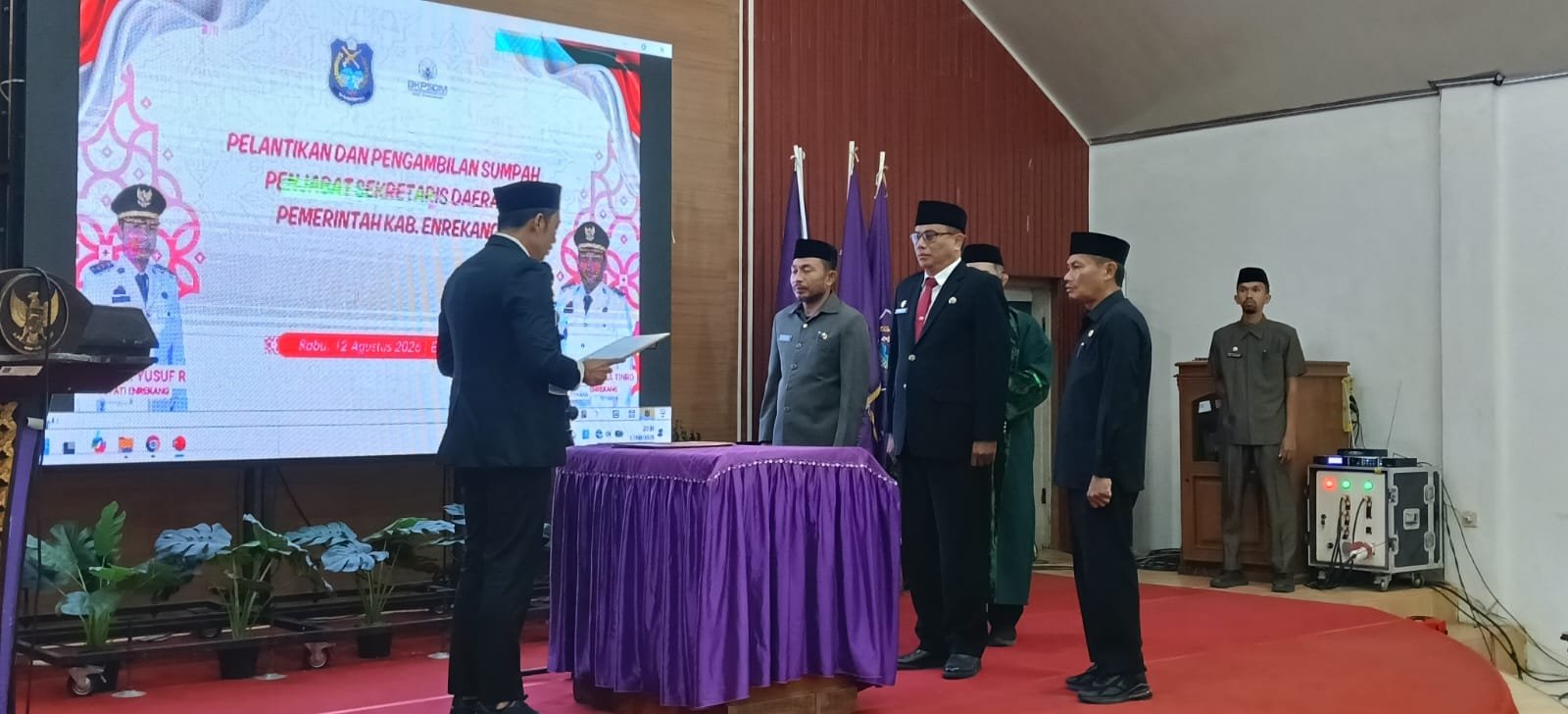 PELANTIKAN PJ. SEKDA ENREKANG ZULKARNAIN KARA DAPAT PESAN TEGAS BUPATI
