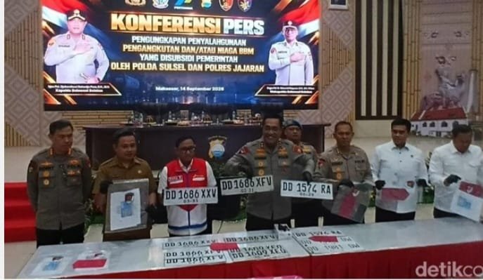 POLDA SULSEL UNGKAP 10 KASUS PENYALAHGUNAAN BBM SUBSIDI, 17 ORANG TERSANGKA