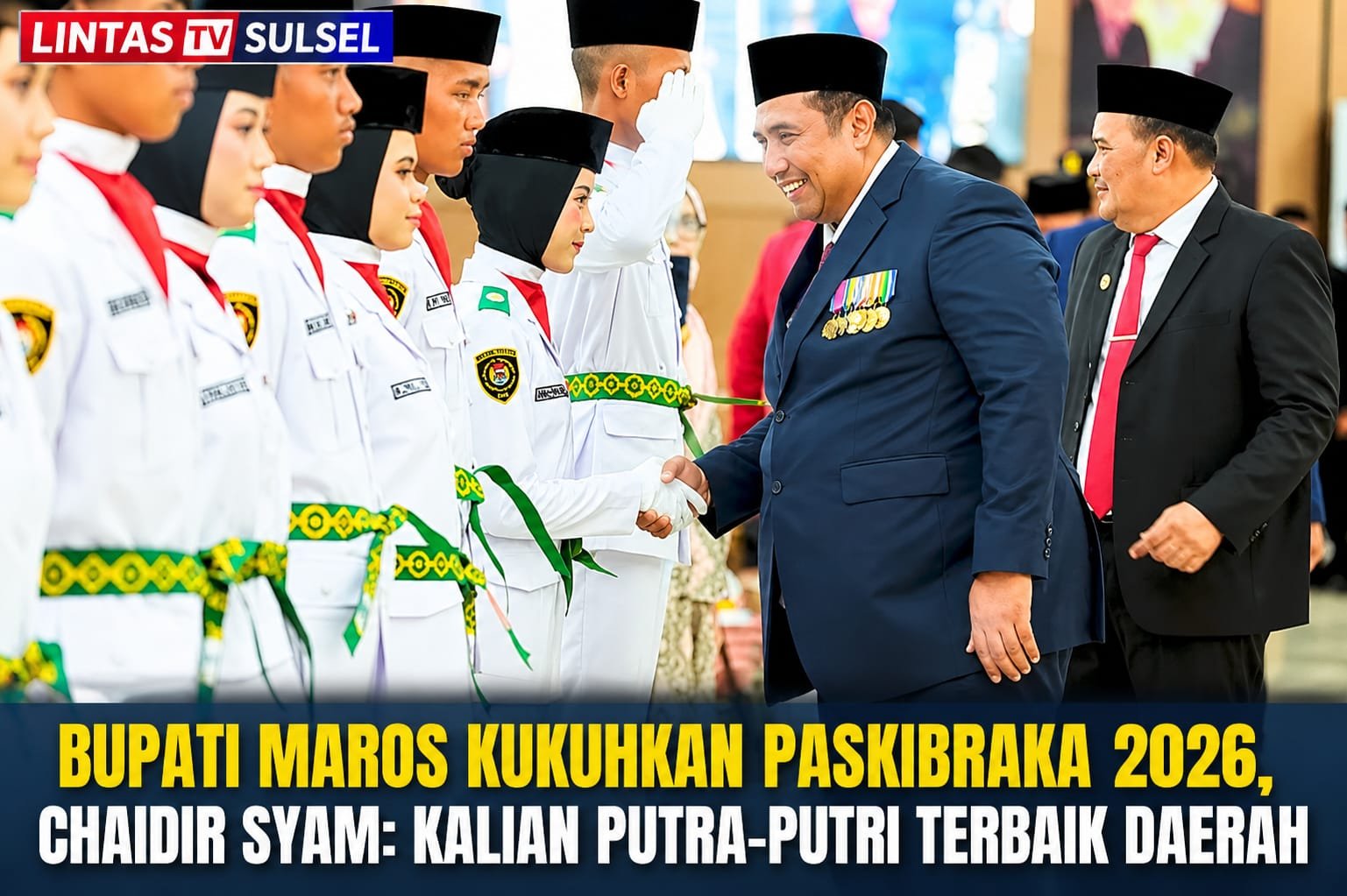 BUPATI MAROS CHAIDIR SYAM KUKUHKAN PASKIBRAKA