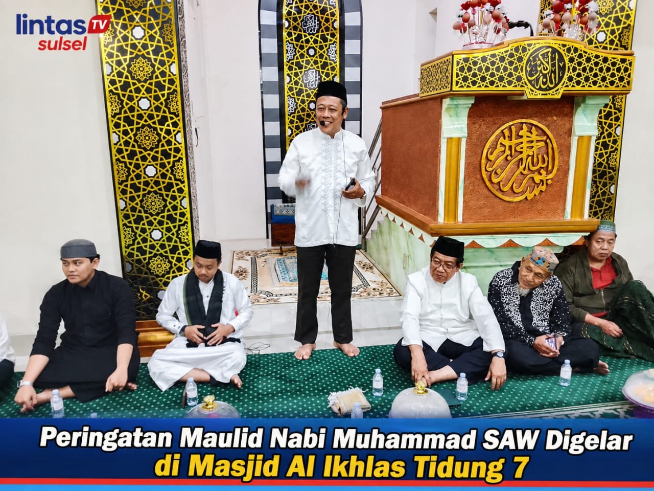 PERINGATAN MAULID NABI MUHAMMAD SAW DI MASJID AL IKHLAS TIDUNG 7 BERLANGSUNG KHIDMAT