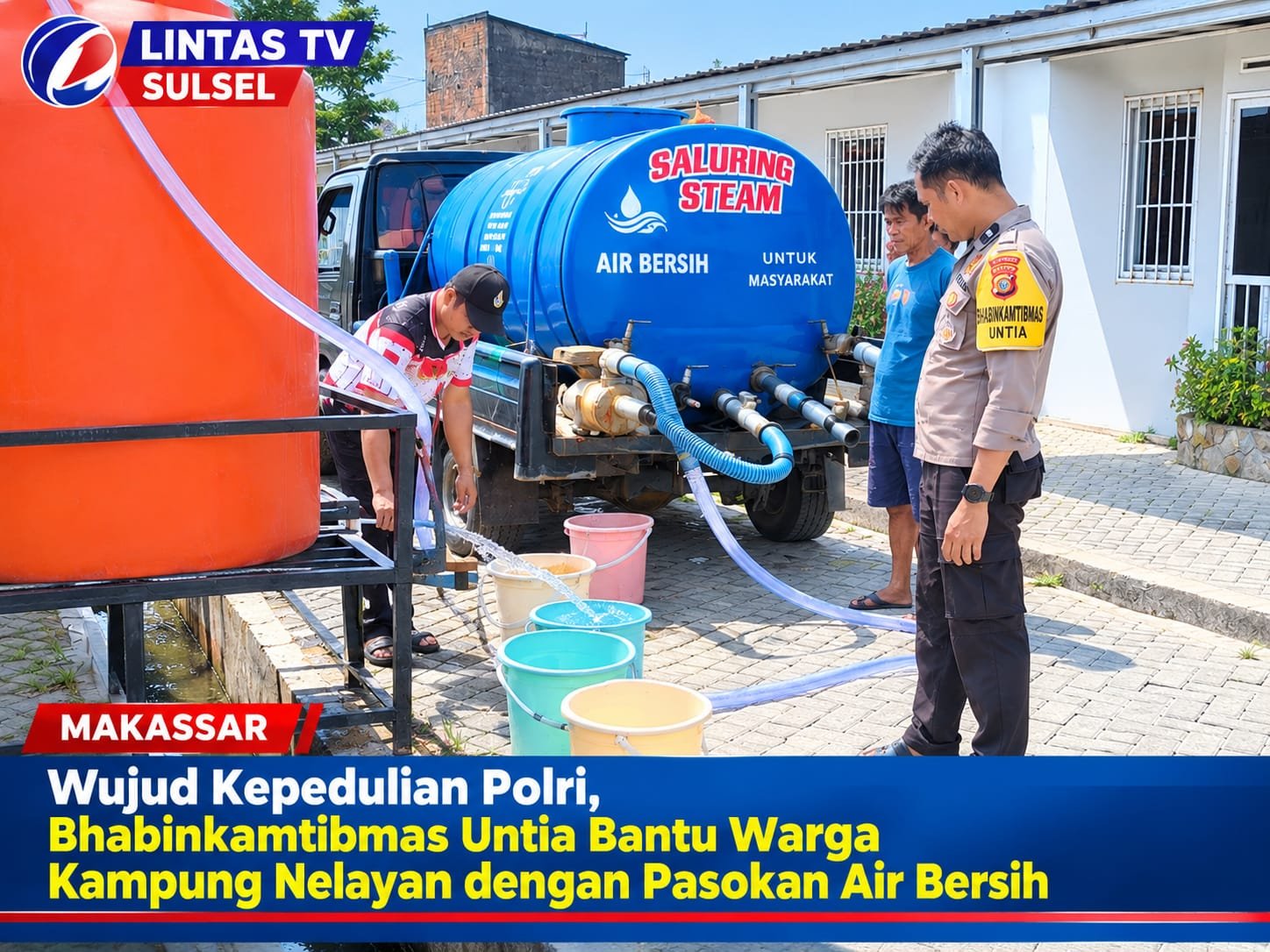 WUJUD KEPEDULIAN POLRI, BHABINKAMTIBMAS UNTIA BANTU WARGA KAMPUNG NELAYAN