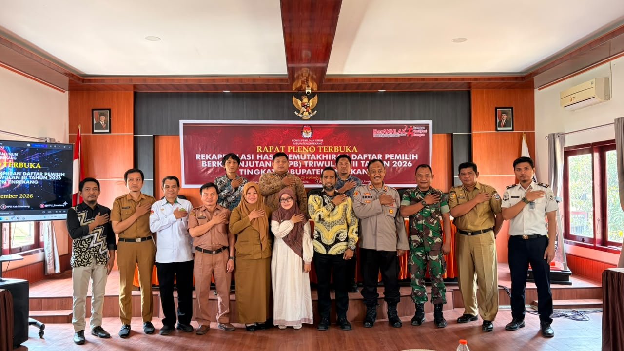PDPB Triwulan III, Data Pemilih Enrekang Bertambah Jadi 174.524 Pemilih